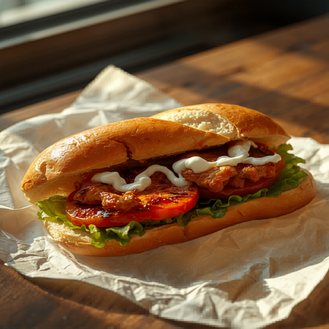 Sandwich brochette poulet 1 viande